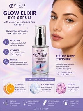 Clair Beauty Glow Elixir Eye Serum